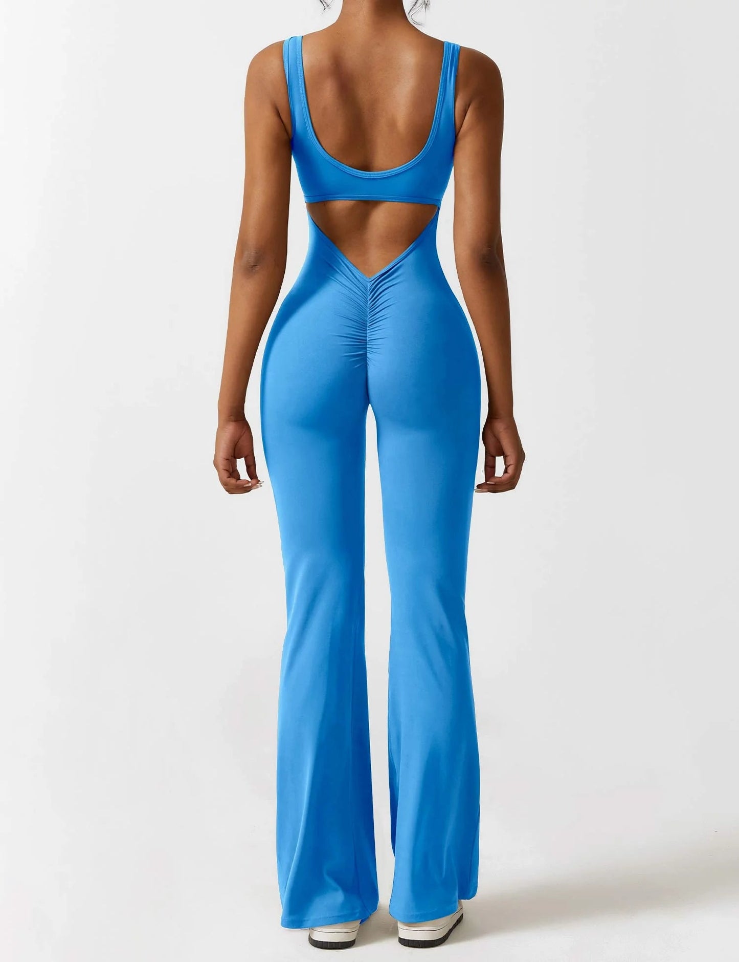 V-Back Flare Jumpsuit